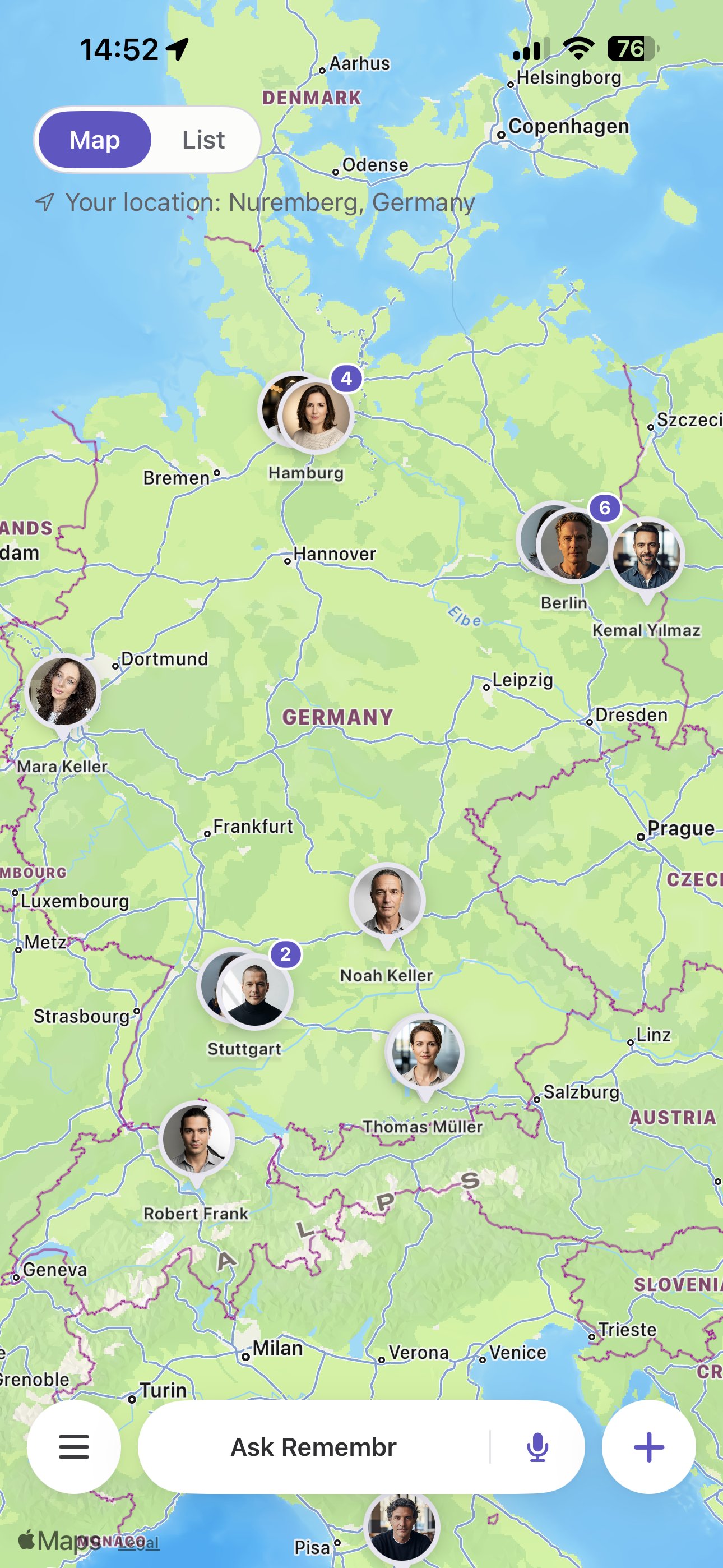 See where your people are based